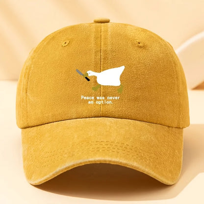 A Running Goose Fashionable Printed Baseball Cap Versatile Outdoor