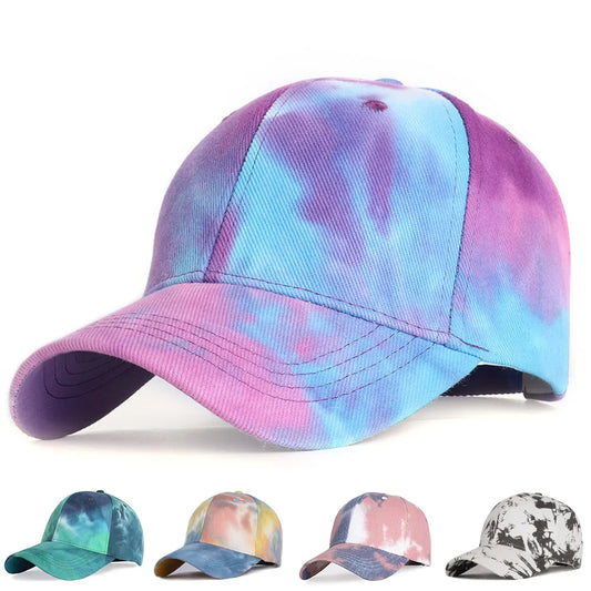 Tie-dye Baseball Cap Unisex Hat Outdoor Sports Shade Golf Cap
