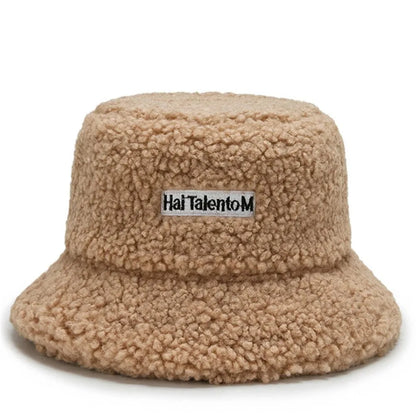 Winter Warm Fleece Bucket Hat for Men Women