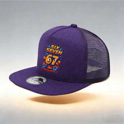 1/2PC Flat Brim Mesh Snapback Hat