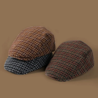 Elegant Vintage Berets Flat Top Japanese Style Newsboy Cap