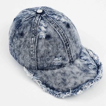 Fashion Vintage Washed Denim Baseball Cap