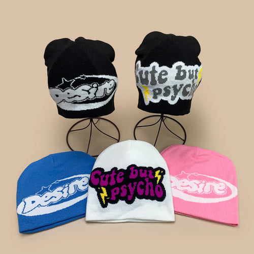 Casual Jacquard Lightning Star Letters Knitted Hats