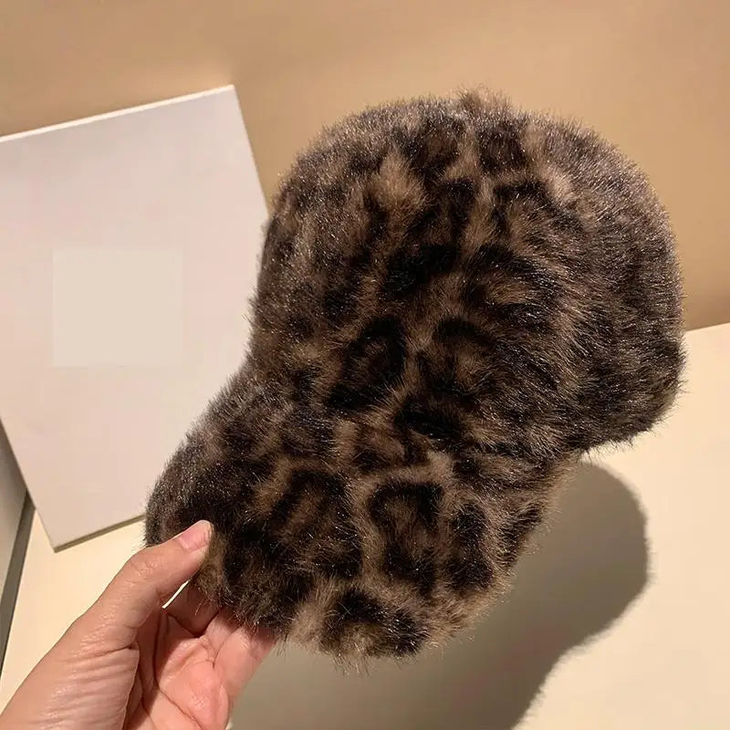 Leopard Baseball Cap Winter Hats For Women