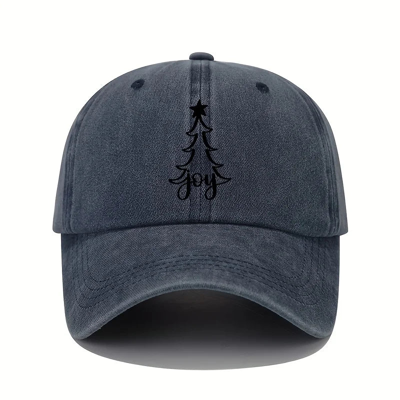 Christmas Print Retro Lightweight Washable Women's Baseball Cap