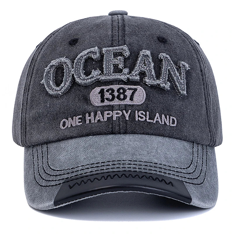 Unisex Baseball Cap Ocean 1387 Letter Embroidery Dad Hat Women Men