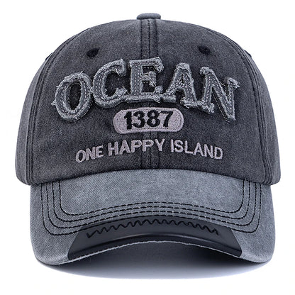 Unisex Baseball Cap Ocean 1387 Letter Embroidery Dad Hat Women Men