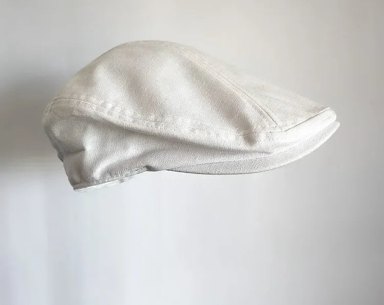 Summer Linen Breathable Big Size Berets Oversize Newsboy Caps
