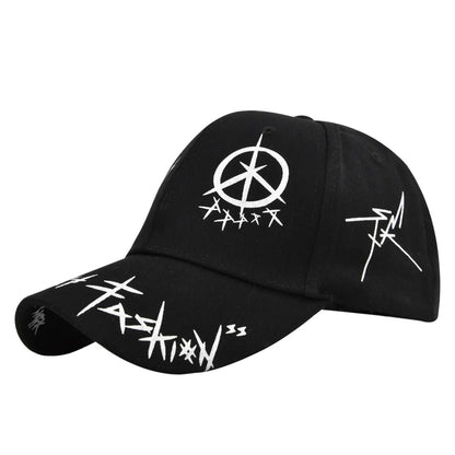 Letter Baseball Cap Graffiti Sun Hip Hop Cap Visor Hat Men Women