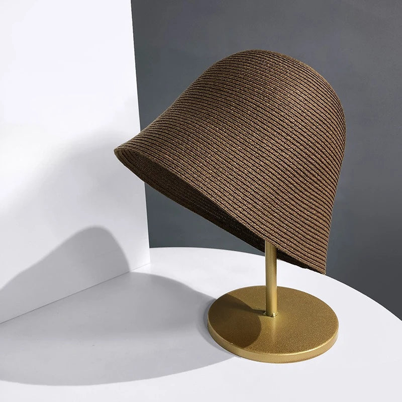 Ladies' Summer Solid Color Breathable Fisherman Hat