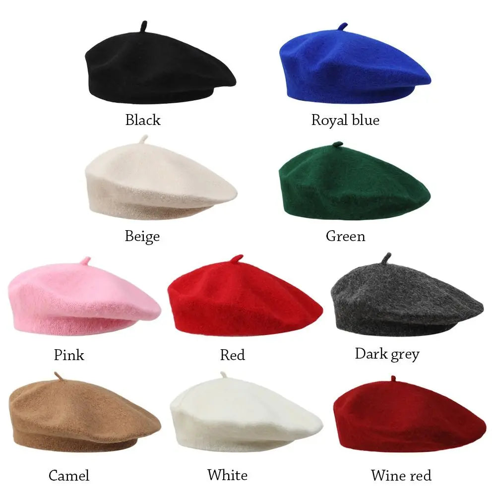 Berets Hat Autumn Winter Warm Wool Berets Hat
