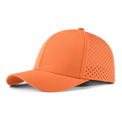 Men Quick Dry Baseball Cap Laser Cut Mesh Ball Curved Brim Snapback Hat