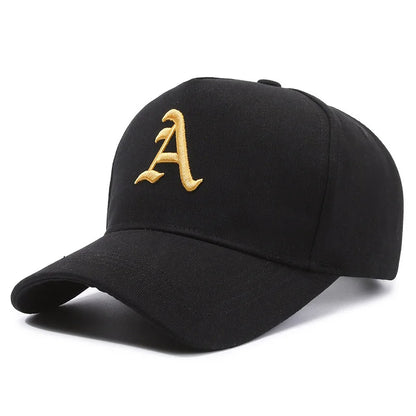 Summer Men Baseball Cap Letter A Embroidery Outdoor Snapback Hat