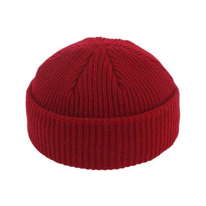 Fashion Beanie Knit Hats Men Boy Skullcap Sailor Caps Cuffs Retro Navy Short Hat