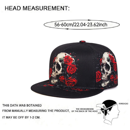 Fashionable Baseball Hat Printed Skeleton Street Hip Hop