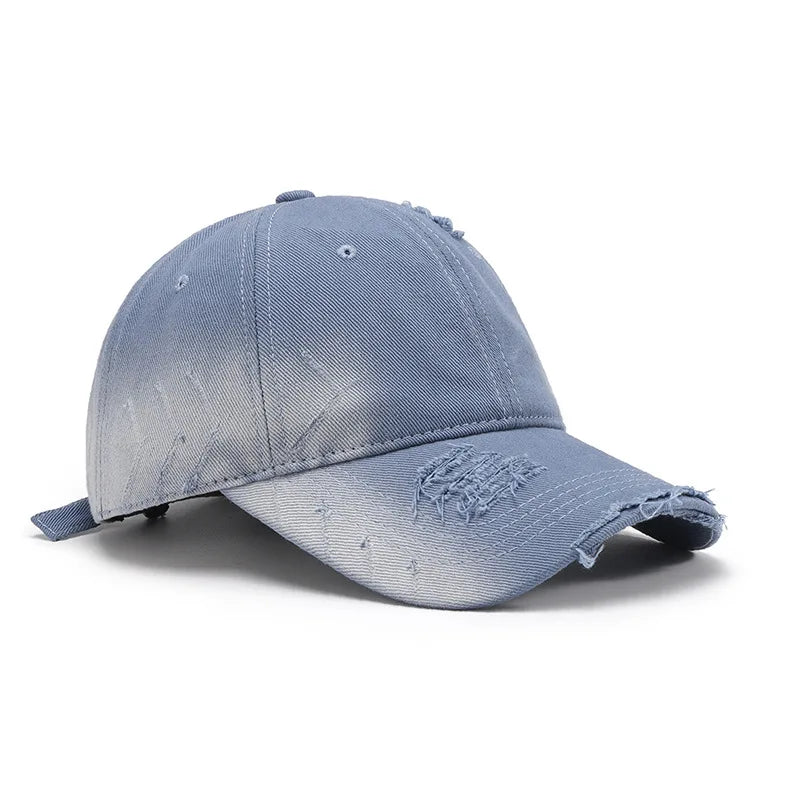 Washed Soft-Top Distressed Baseball Cap