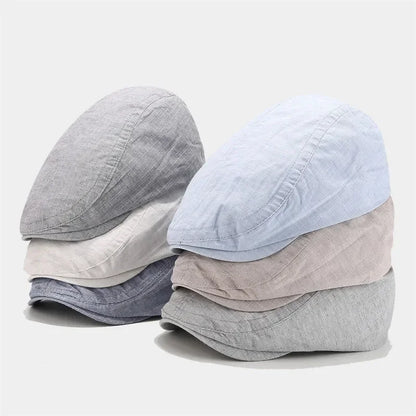 Four Seasons Cotton Solid Newsboy Caps Flat Cap