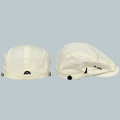 Casual Embroidery Beret Hat Vintage Cotton Newsboy Cap