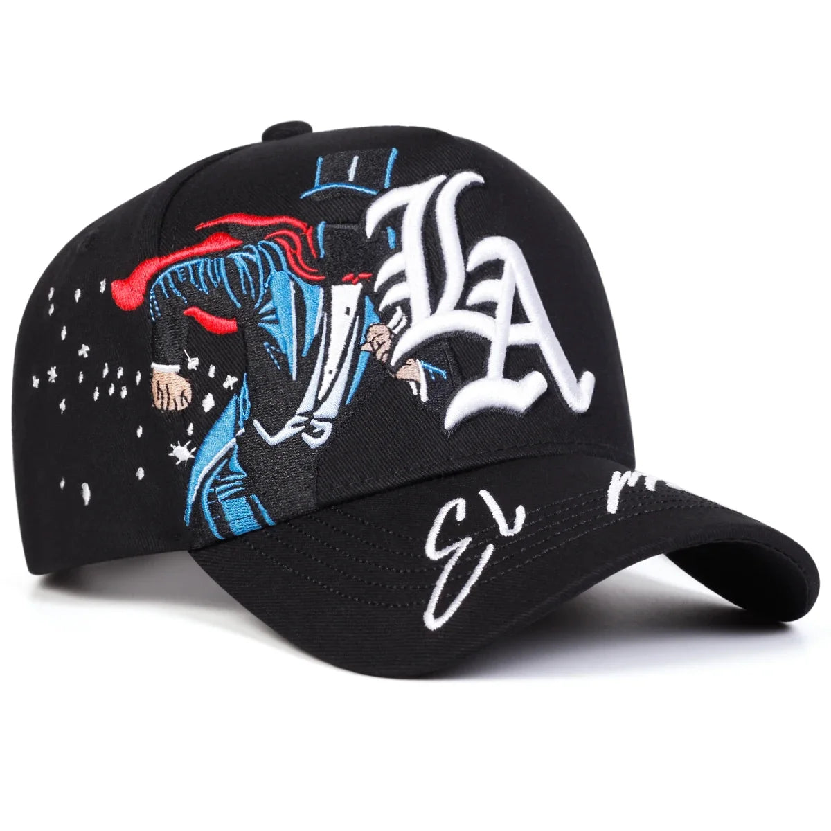 Unisex Gothic LA Magician Embroidery Baseball Caps Spring Autumn
