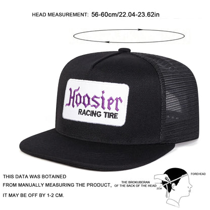 Unisex HOOSIER RACING TIRE Embroidery Hip-Hop Net Hats Outdoor Adjustable Casual Sunscreen Hat Cap