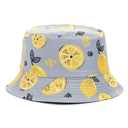 Unisex Bucket Cap Fruit Printing Hats Summer