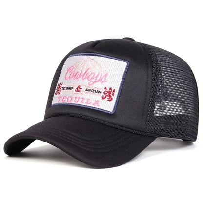 Unisex Tequila Letter Embroidery Baseball Net Caps Spring Summer