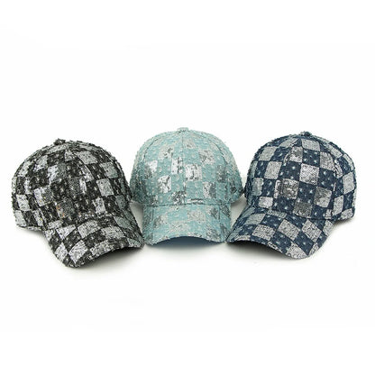 Sequined Ethnic Style Baseball Cap Women