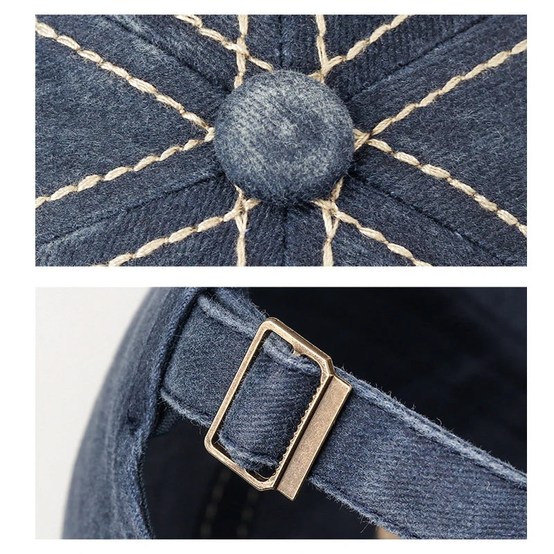 New Fashion Men Women 3D Embroidery Three-Line Sewing Baseball Cap Unisex