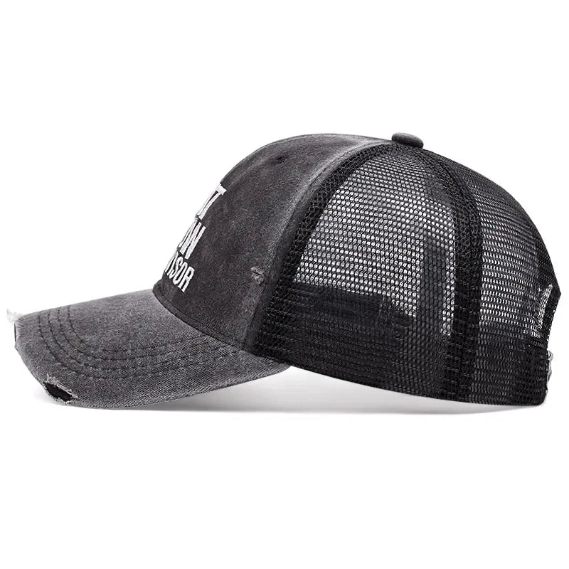 Vintage Washed Denim Baseball Caps For Women Men