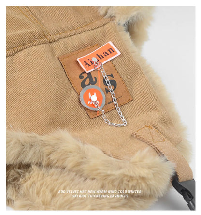 Bomber Hat Men Women Thick Warm Russian Ushanka Fur Hat Fashion Male Female