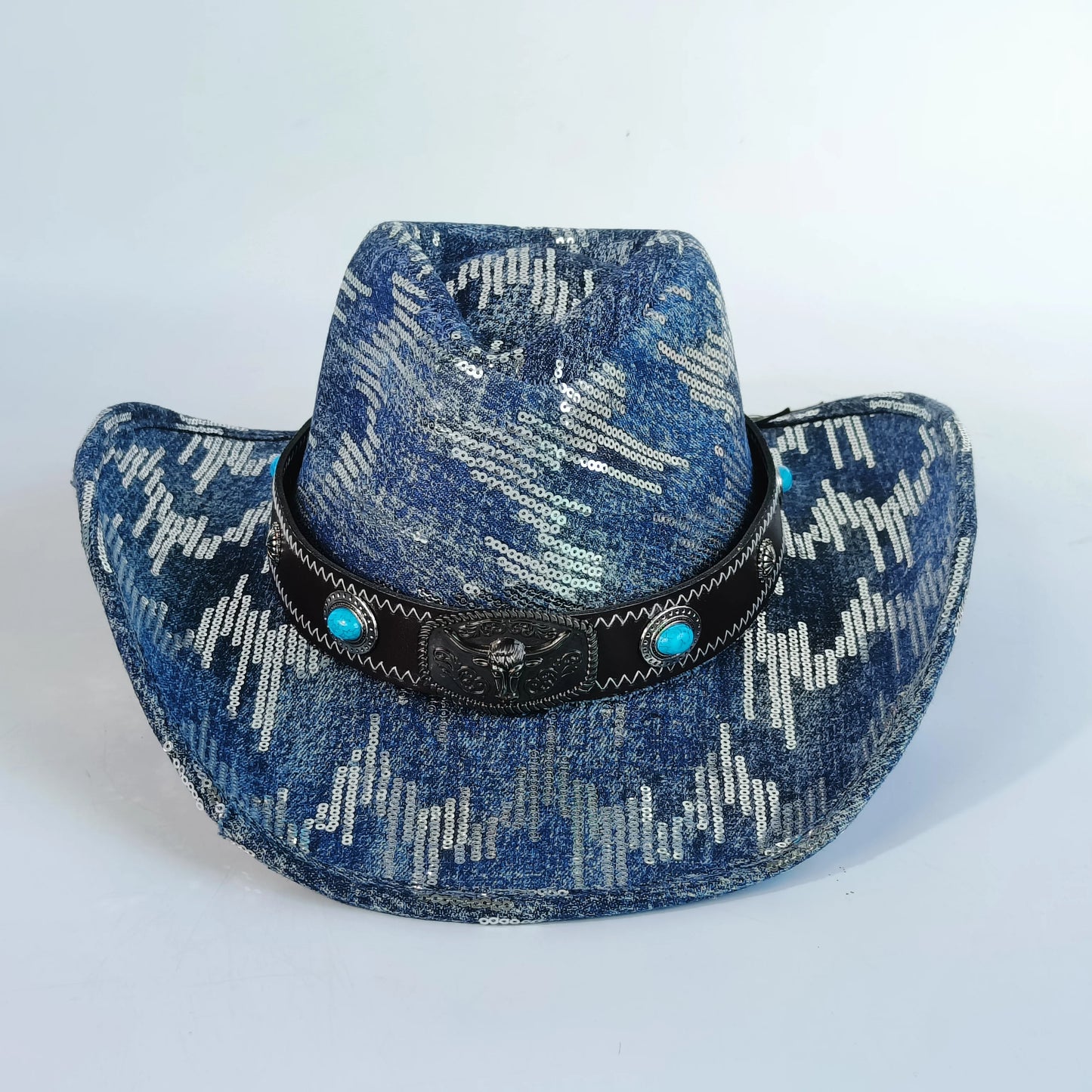 Vintage Tassel Denim Cowboy Hat For Men Women