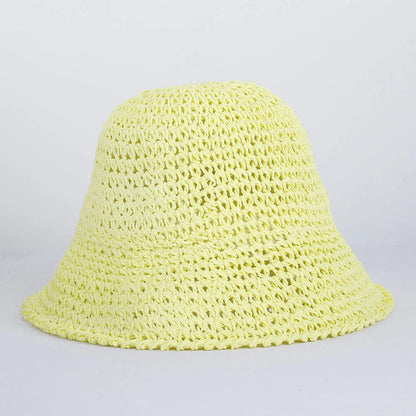 Women Straw Sun Hat Woven Bucket Hat Fishing Hat