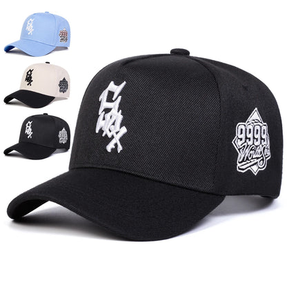 Unisex SOX 9999 Letter Embroidery Baseball Caps Outdoor Sunscreen Hat Adjustable Casual Trucker Hats