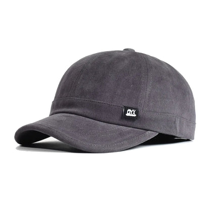 Vintage Short Brim Baseball Cap Cotton Men Women Soft Dad Hat