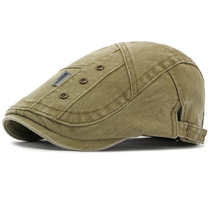 Male Female 100% Cotton Ivy Flat Cap Unisex Spring Adjustable Beret Cap
