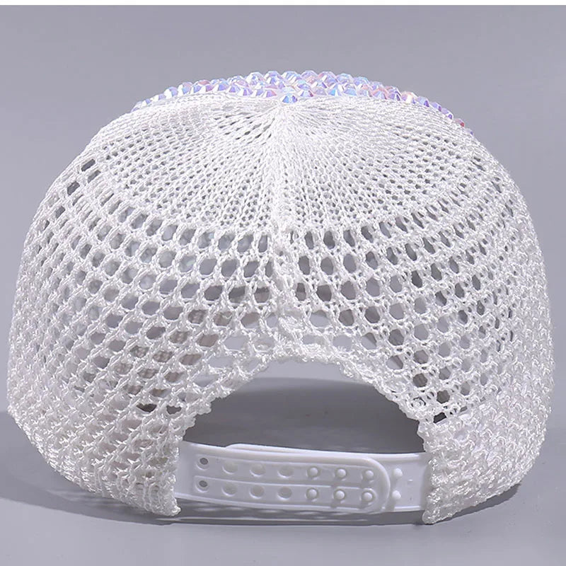 New Mesh Rhinestone Baseball Cap For Women Men