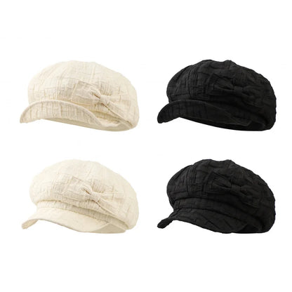 Korean 2026 New Pleated Texture Newsboy Cap