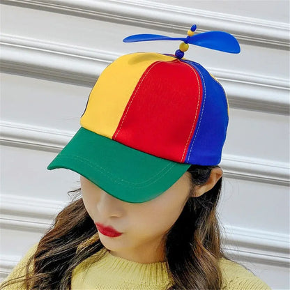 Funny Adventure Dad Hat Baseball Hat Bamboo Dragonfly Rainbow