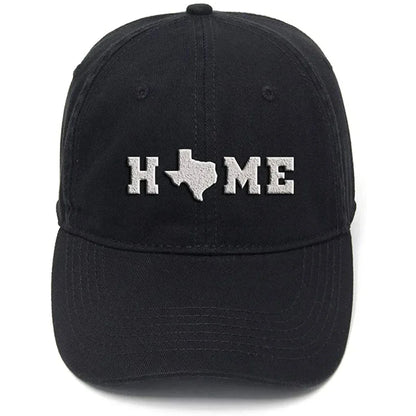 Lyprerazy Texas Home State Washed Cotton Men Women Unisex Hip Hop Cool Flock Printing Baseball Cap