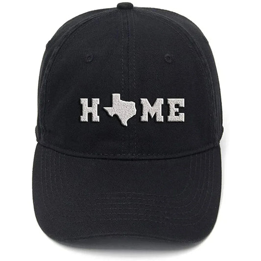 Lyprerazy Texas Home State Washed Cotton Men Women Unisex Hip Hop Cool Flock Printing Baseball Cap