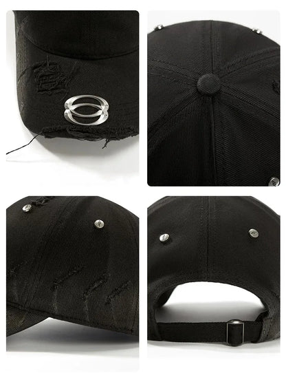2025 Washed Ripped Vintage Baseball Cap Men Women