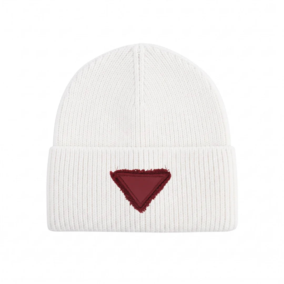 Winter Cotton Knitted Beanies Leather Heart Outdoor Hat Children Hats