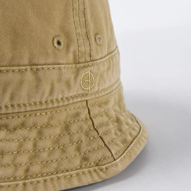 Washed Cotton Bucket Hats Packable Summer Outdoor Cap