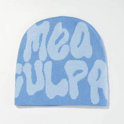 Mea Culpa Knitting Beanies Hat For Women Men