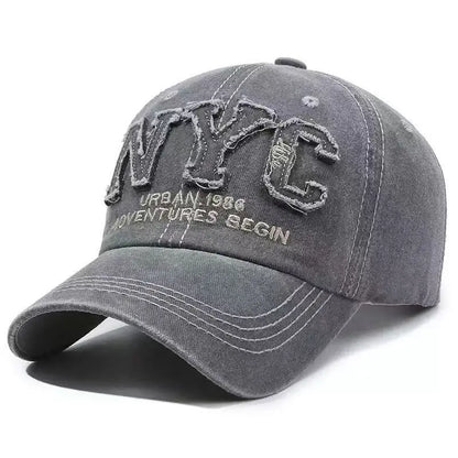 Washed Denim Baseball Cap Unisex Vintage