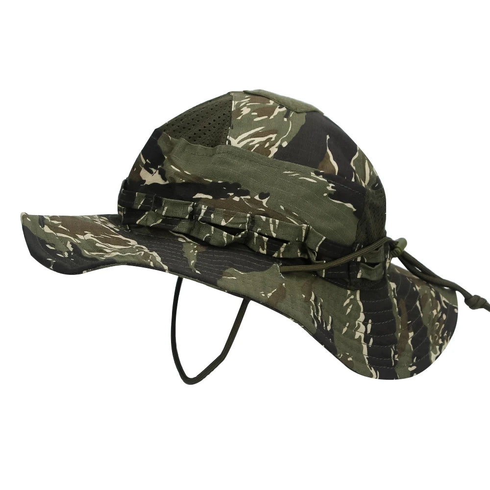 Camo Boonie Hat Sunscreen Breathable Bucket Hat Men's Outdoor