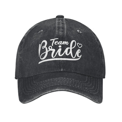 Team Bride Birdal Party Wife to Be Baseball Caps Vintage Distressed