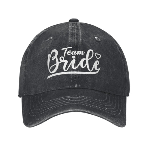 Team Bride Birdal Party Wife to Be Baseball Caps Vintage Distressed