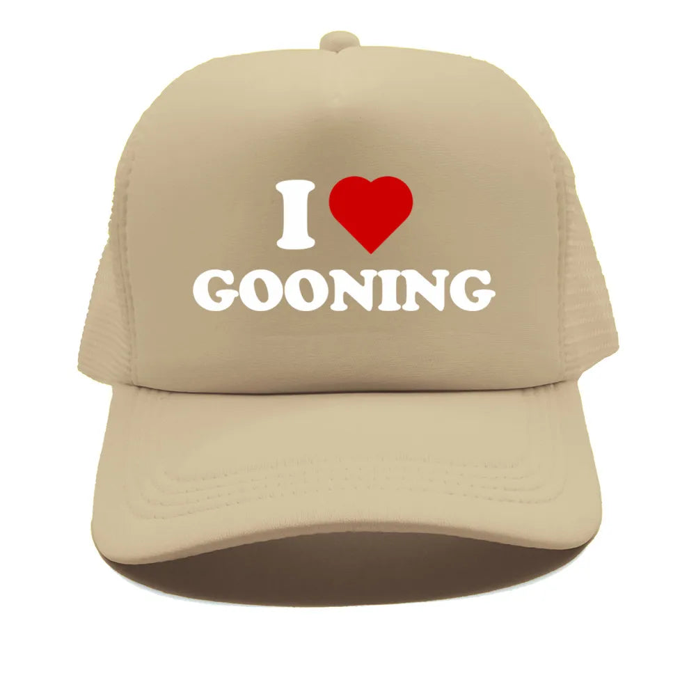 Funny I Love Gooning Baseball Caps Cool Summer Men Mesh