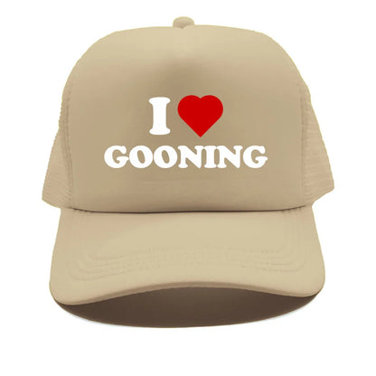 Funny I Love Gooning Baseball Caps Cool Summer Men Mesh